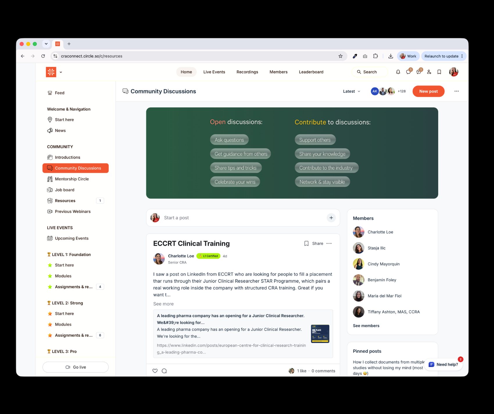 Community discussions